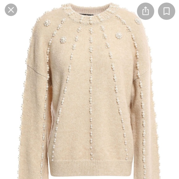 maje pearl cardigan